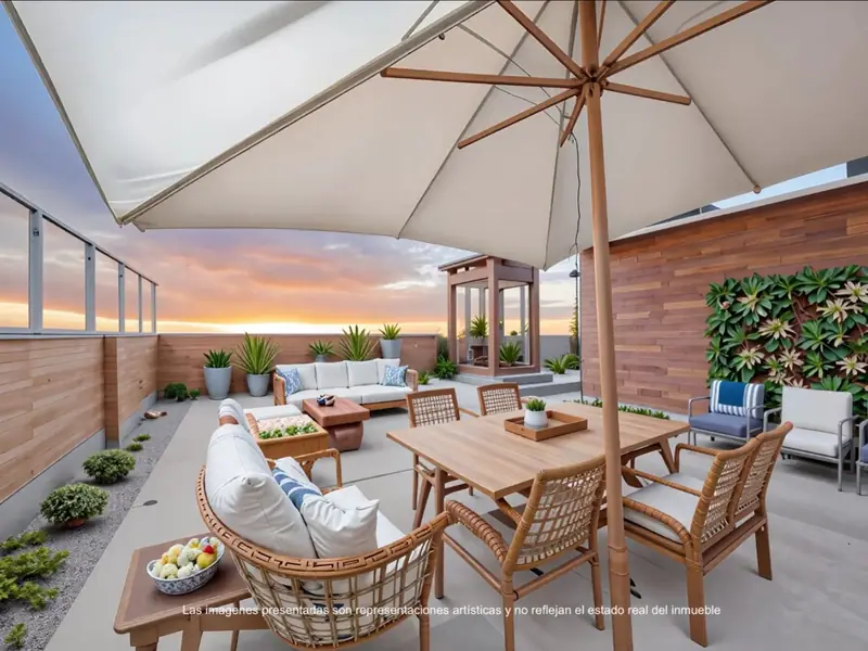 Dwupoziomowy penthouse z tarasem i widokiem na morze